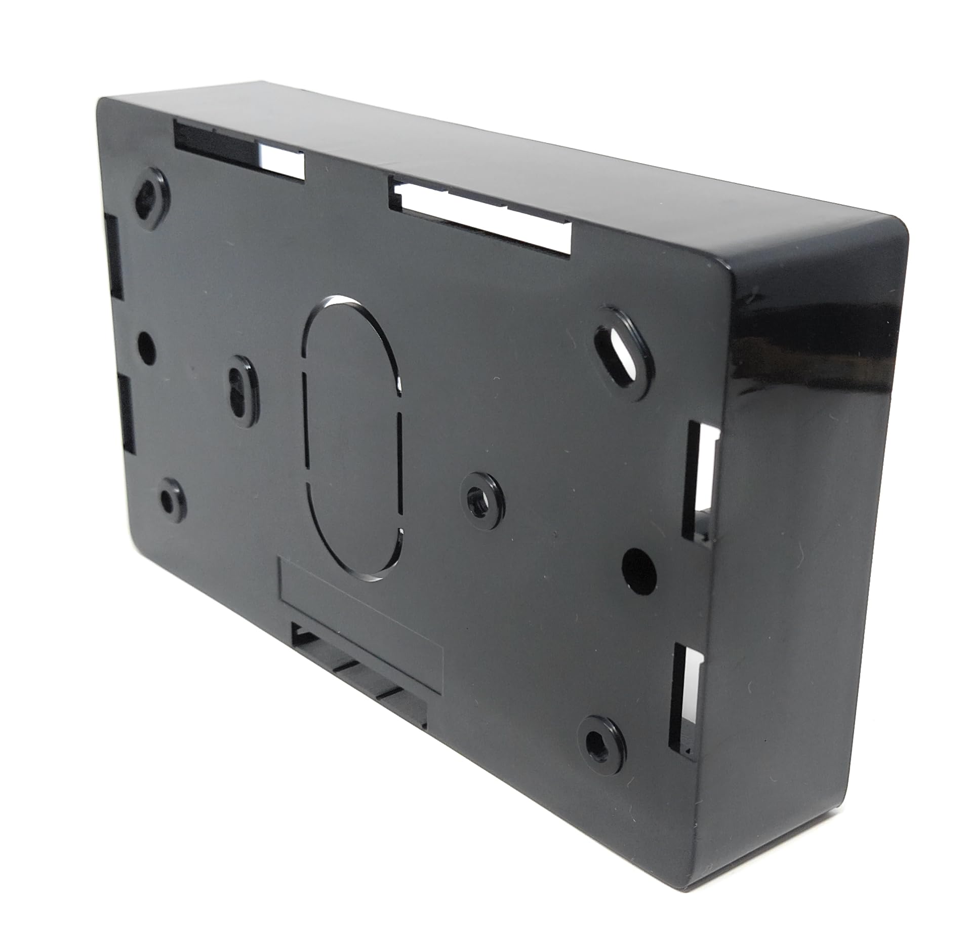 2 Gang Surface Mount Back Box Pattress, Black, 147mm x 86mm x 32mm Durable Electrical & Network Faceplate Mounting Solution (1) - Image 3