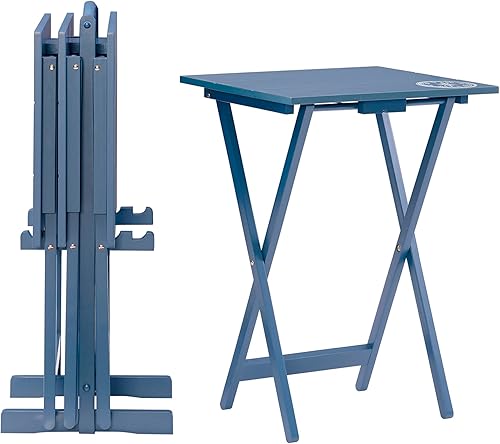 Linon El acento de brújula azul marino incluye cuatro soportes SAMM Trey