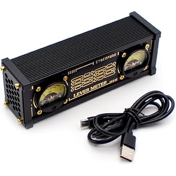 Sound-Responsive VU Meter with RGB Backlight Desktop Decoration Desktop Audio Level Indicator Plug and Play Music Visualizer
