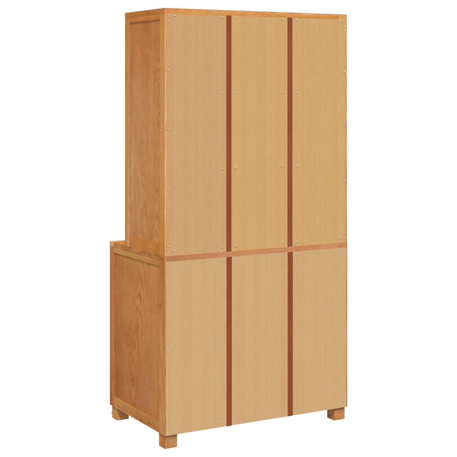 Modernes Aufbewahrungsmöbel-Set mit Tür aus Holzwerkstoff, Eichen- und Kiefernholz, in Braun. Stauraum Möbel mit Kippschutz, ideal für Wohn- und Schlafzimmer.