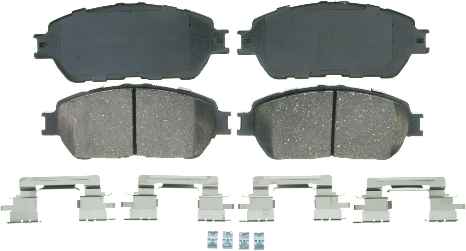 Wagner QS ZD906A Ceramic Front Brake Pads for 2004-2010 Toyota Sienna - Quiet Stops, Chamfered Edges