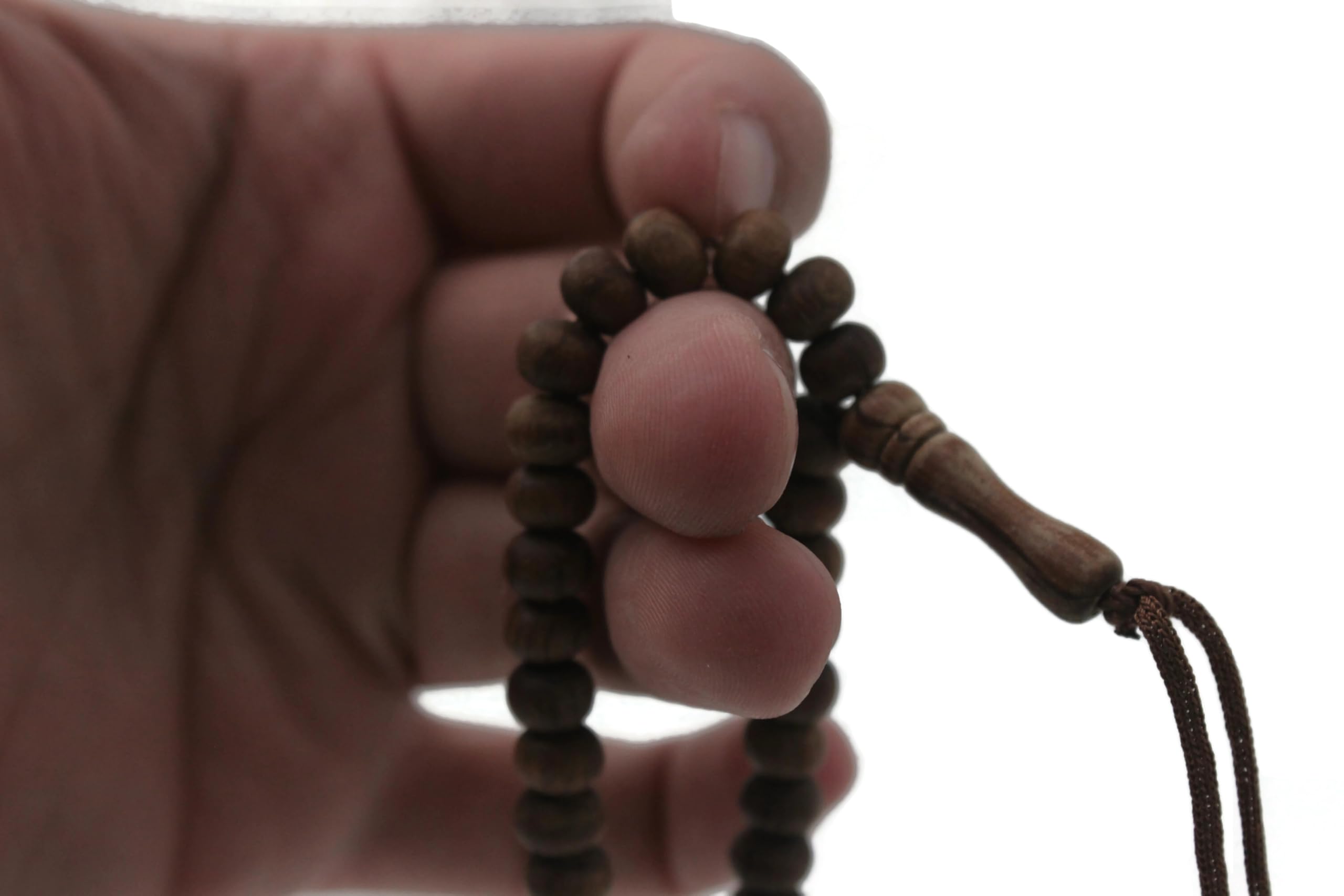 Rosario musulmano in legno di ginepro – 500 perline fatte a mano con nappa tasbih islamica elegante per preghiera e meditazione