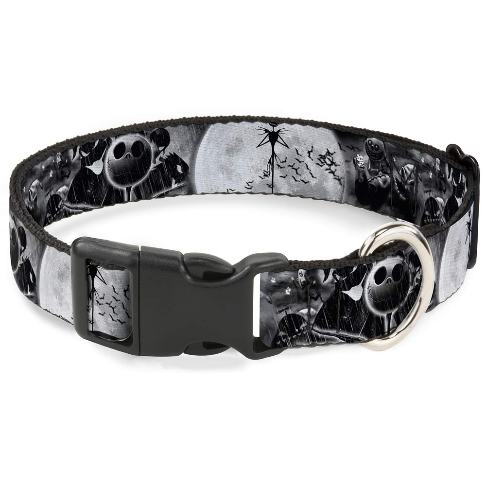 Collier Buckle Down Jack et Oogie Boogie en plastique gris pour chiens stylés