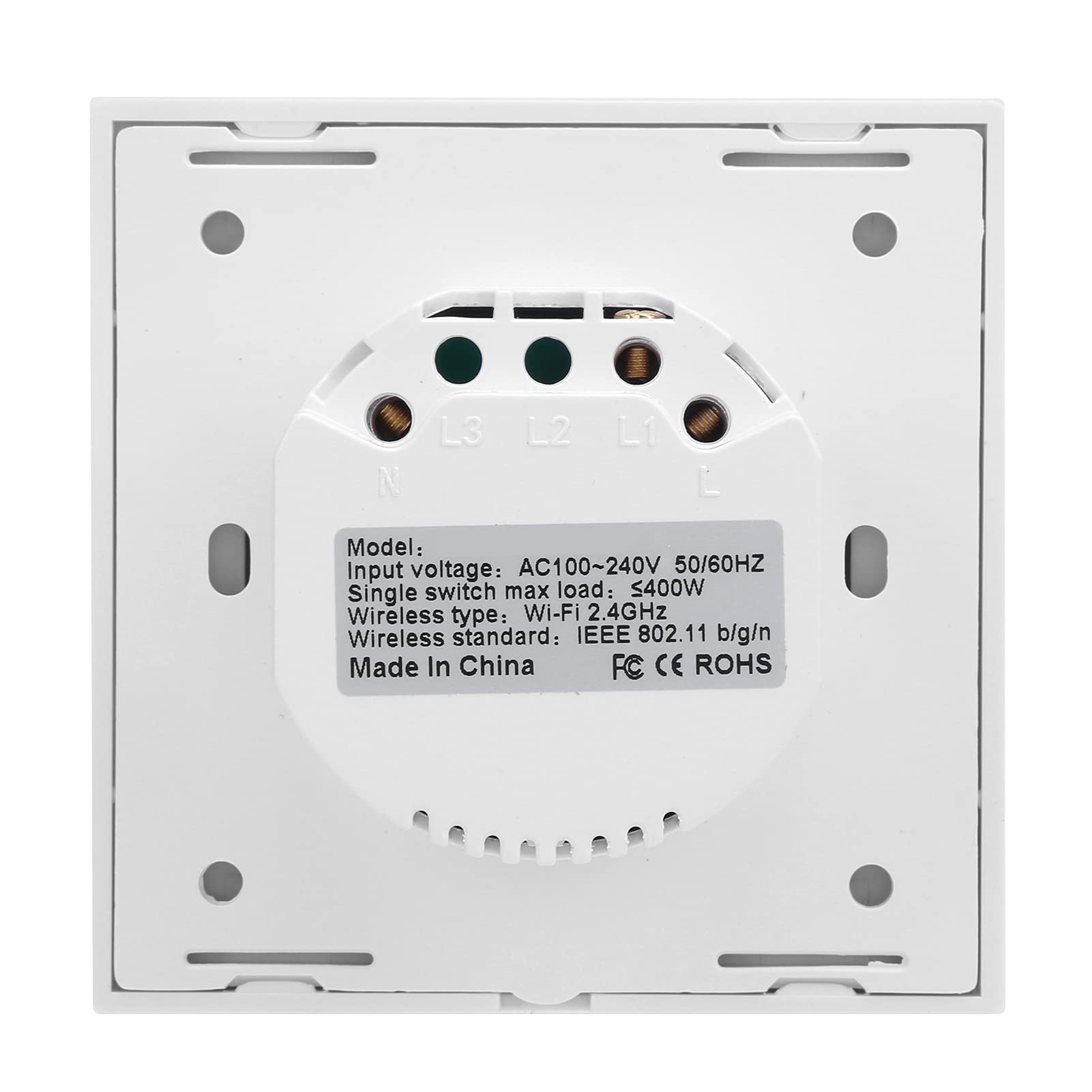 Interruttore Intelligente della Ventola Interruttore della Luce WiFi Interruttore della Luce del Controllo Vocale Telecomando Interruttore Intelligente(bianca)