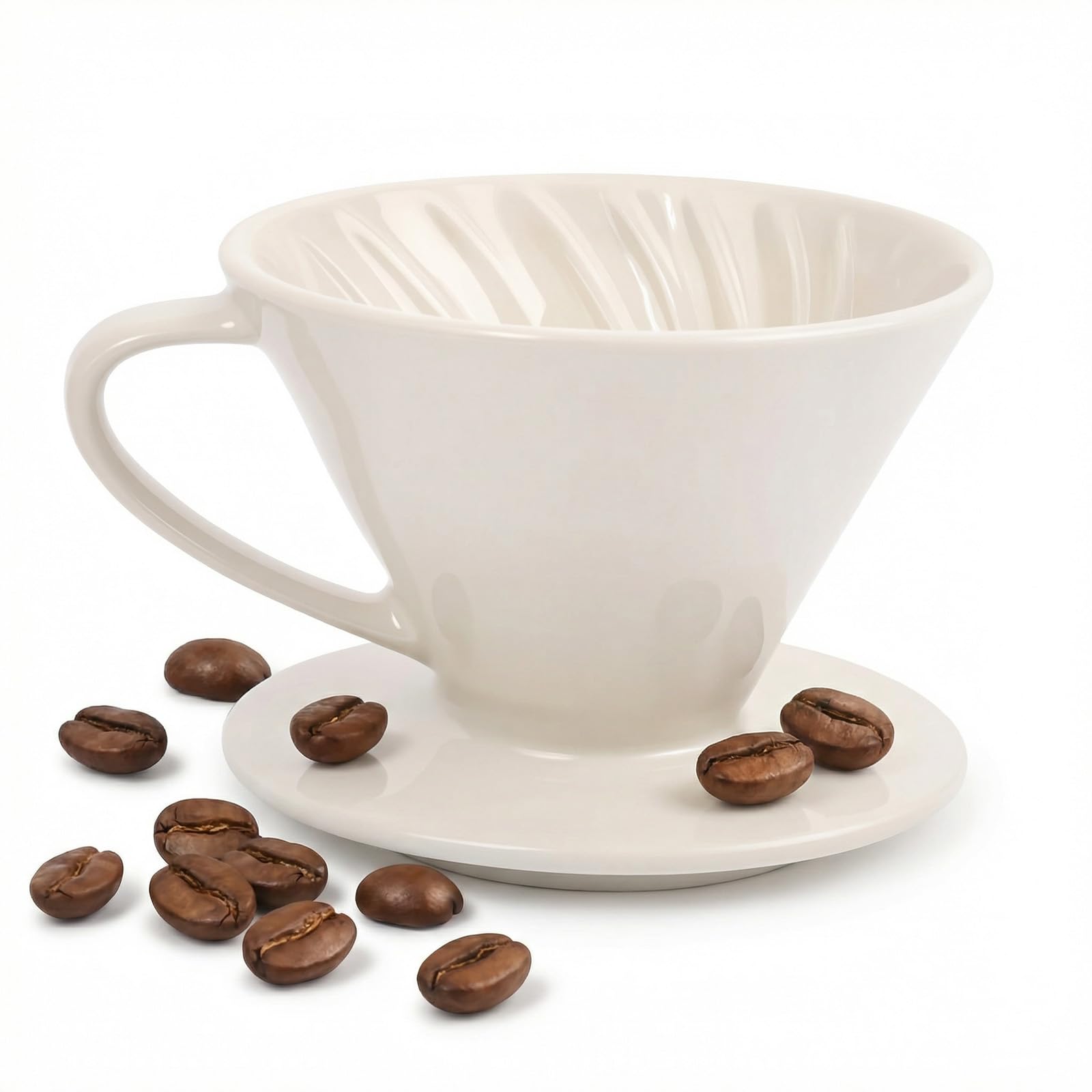 filtr do kawy porcelanowy rozmiar 4, filtr do kawy rozmiar 4 na filtry 1x4, trwały uchwyt na filtry do kawy z porcelany do domu, kawiarni, restauracji, prezent dla mamy, taty, przyjaciół