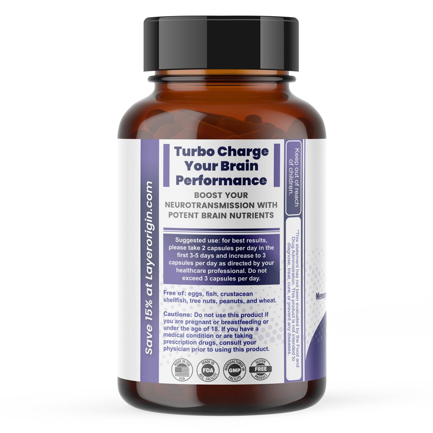 Brain Performance with HMO 3'SL, 6'SL Brain Prebiotics, Phosphatidylserine for Memory, Focus & Clarity - 30 Servings — Amazon image 6