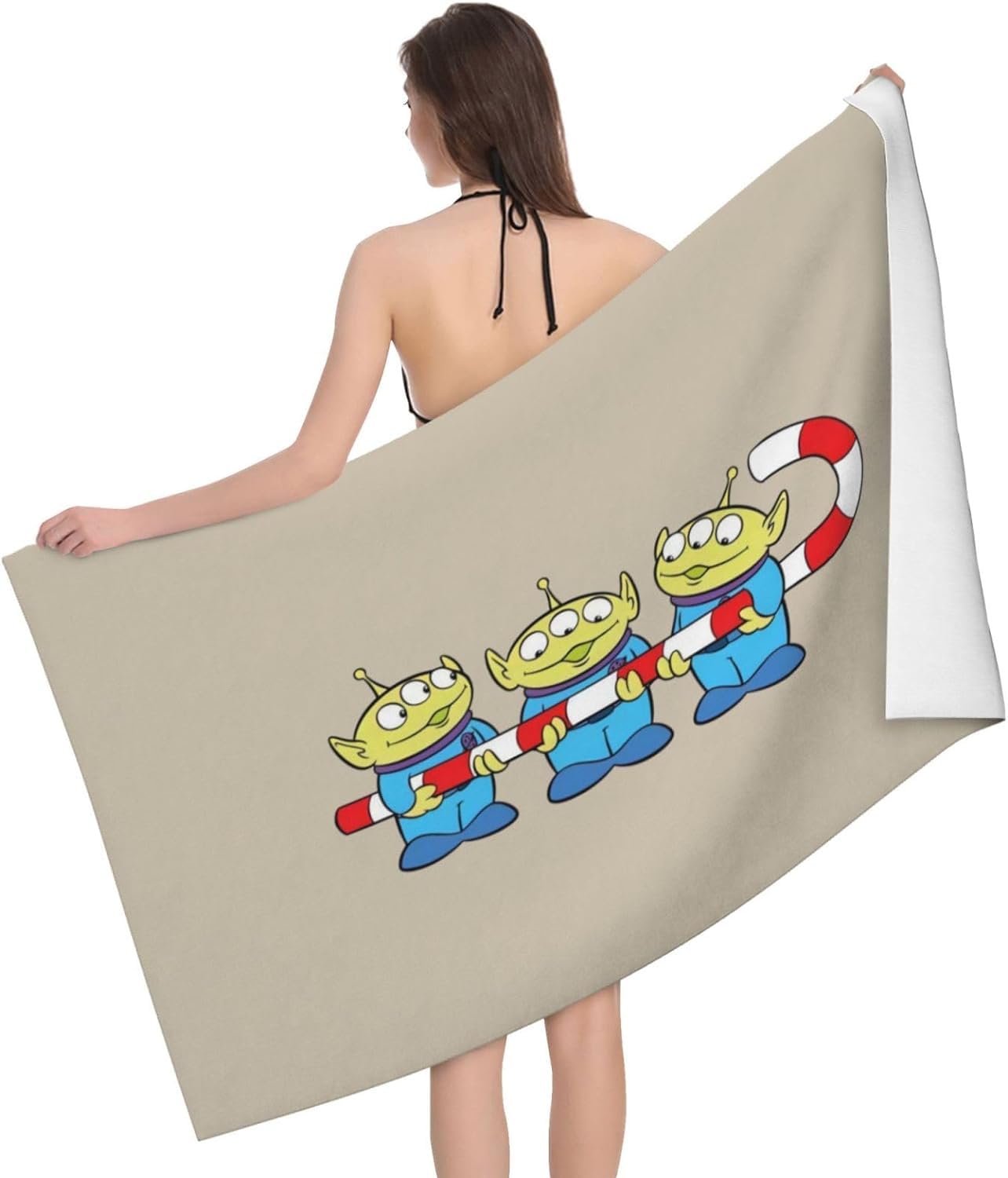 Amazon｜人気 リトルグリーンメン (2) マイクロファイバー バスタオル