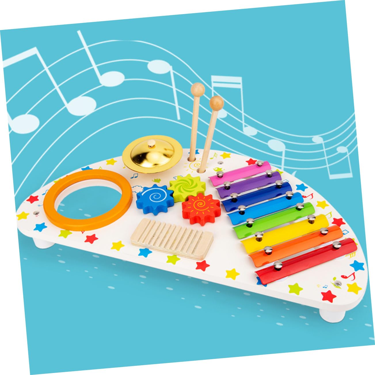VICASKY Xylophone Bois pour Garçon Fille Jouet Musical Éducatif Instrument de Percussion