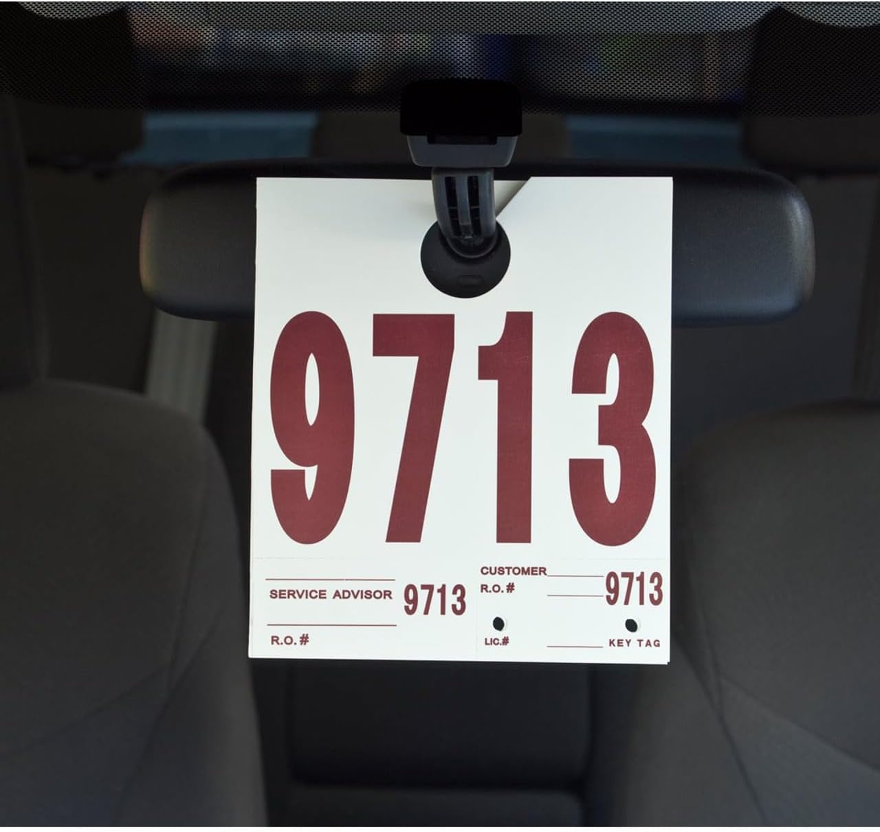 Heavy Stock Side Padded Dispatch Number Tags 1000-1999" – Auto Service Dispatch System with Large Bold Numbers, Matching Key Tags & Claim Checks - Car Dealership & Repair Shop Tags - 1000 Count