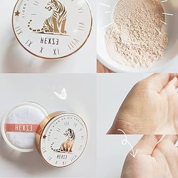 Amazon | Hexze（ヘックスゼ）フェイスパウダー 上品なツヤ美肌に 毛穴