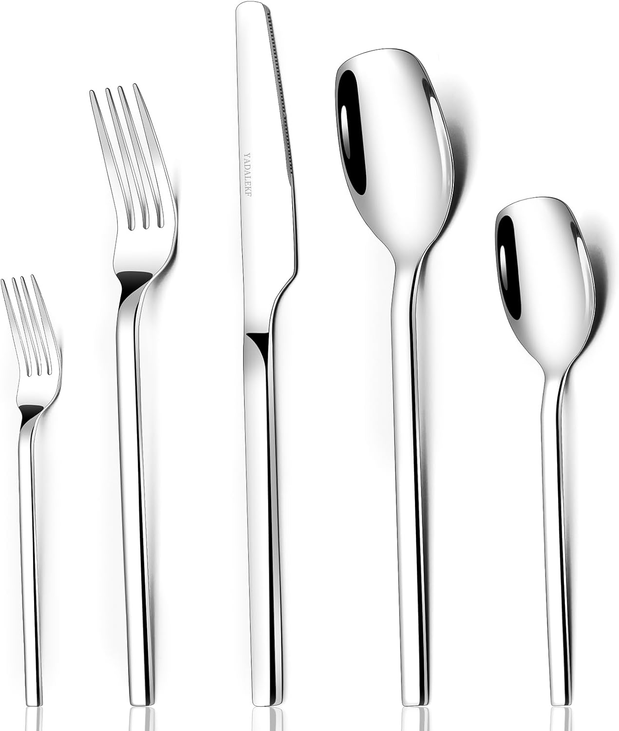 40 Piece Silverware Set, Stainless Steel Flatware Cutlery