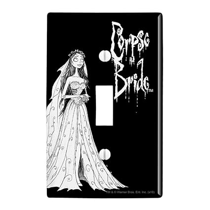 Corpse Bride Logo and Silhouette Plastic Wall Decor Toggle Light Switch Plate Cover