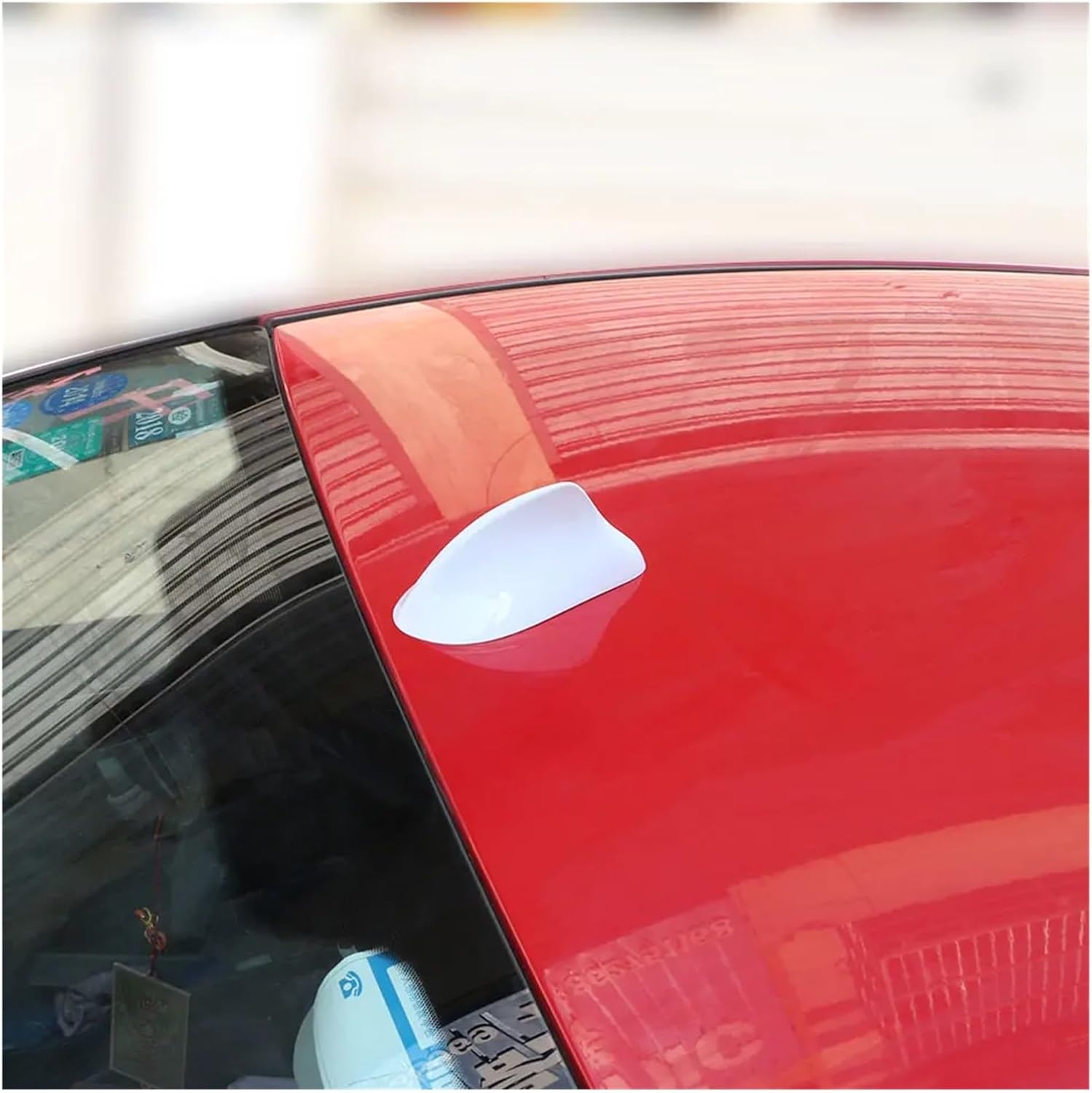 Car Front Antenna Compatible for Ford Fiesta/Focus 2 Mk2 Hatchback/Polo Car Shark Fin Radio Signal Base Radome Cover Accessories(Silver)