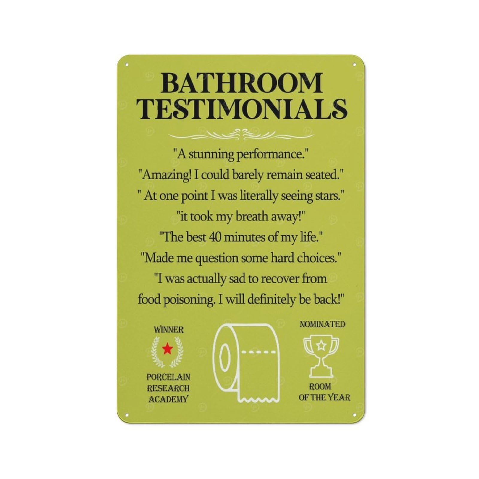 Urban Decorative Metal Plaque 30x20cm Featuring Toilet, Loft Wall Plaque for Loft, Studio, Office Or Creative Room