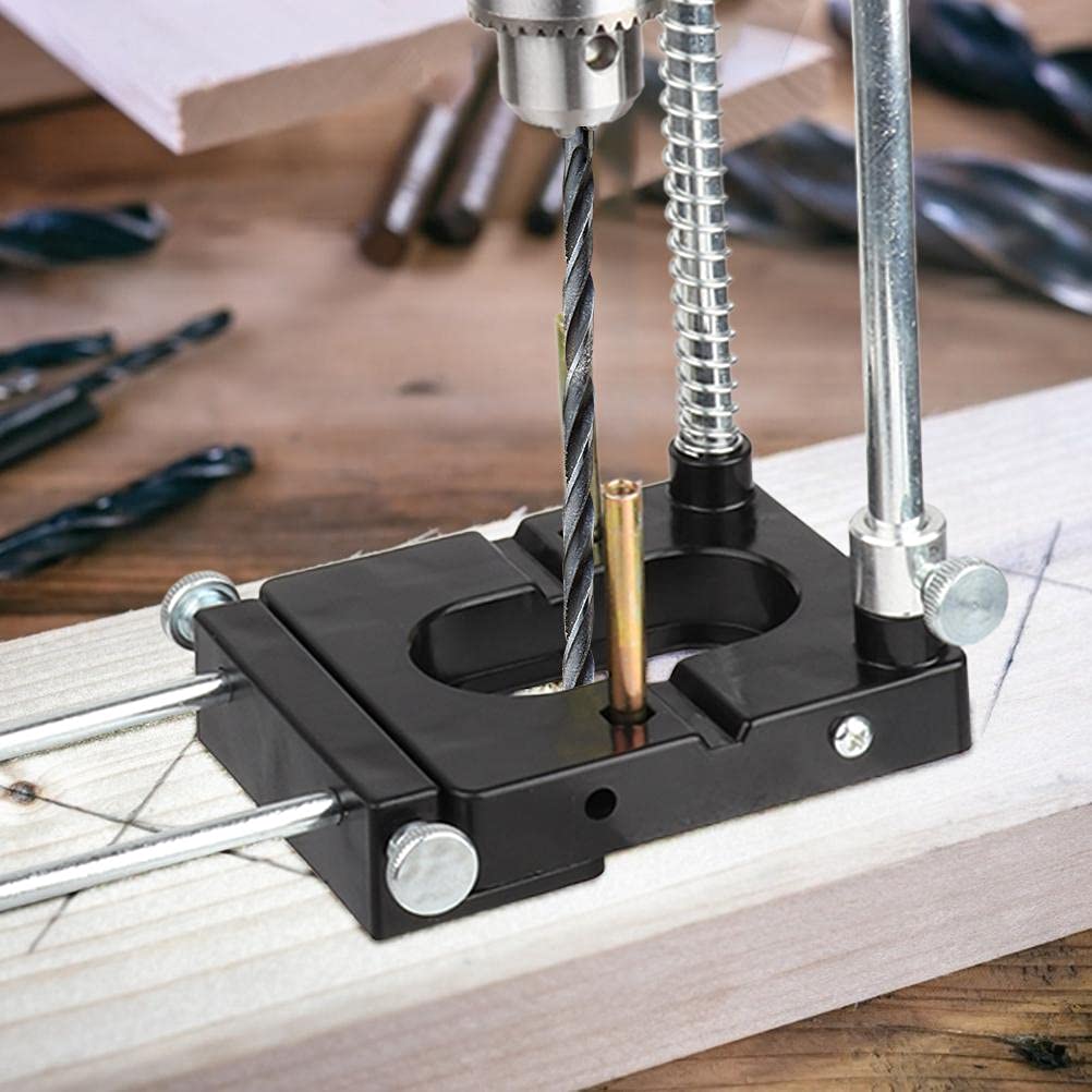 Woodworking Tools - Localizzatore di trapano a legno, guida di perforazione di localizzatore di punzone regolabile, strumento di posizionamento di precisione, ideale come per i
