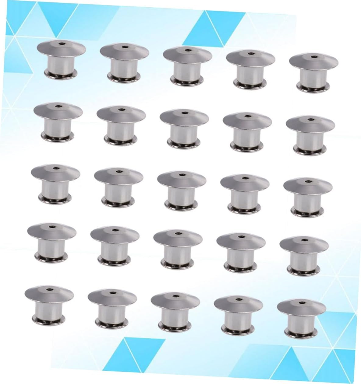 STOBOK 75pcs Metal Flat Locking Pin Backs Durable Brooch Clasp for Name Tags Jewelry Making and DIY Crafts Smooth Finish and Easy to Use for Hats Bags and Vests