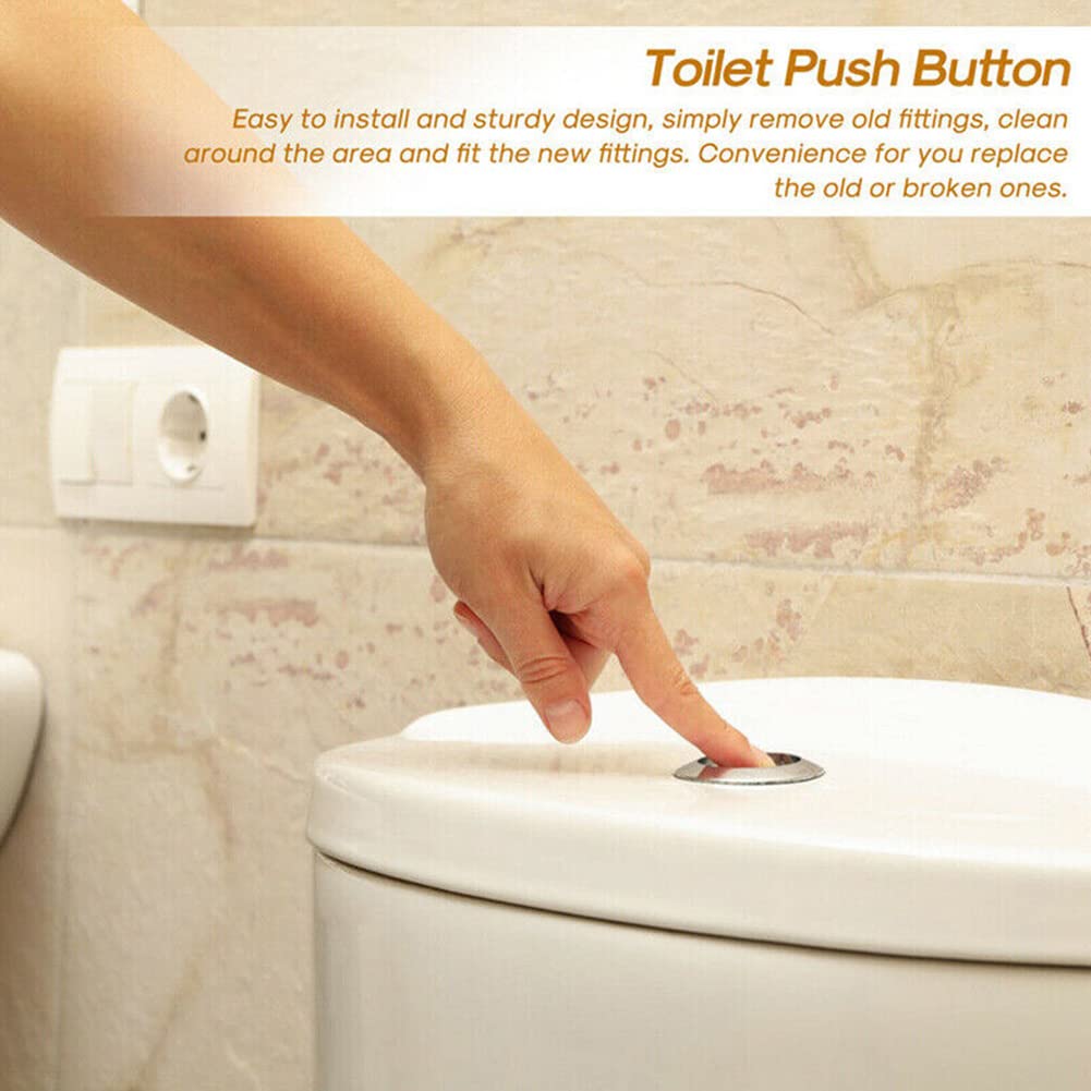 SPORTARC Pulsante di scarico WC, 38 mm, pulsante singolo per sciacquone, pulsante per serbatoio dell'acqua