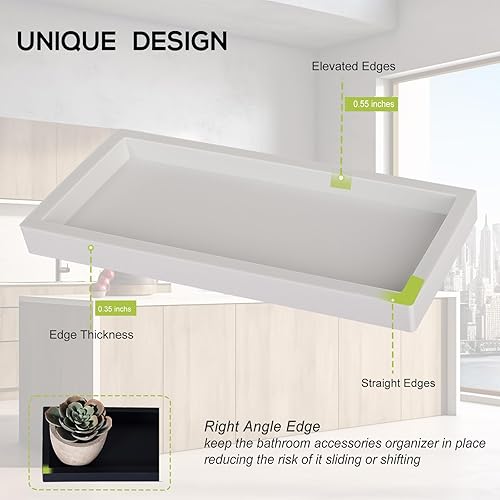 Miniatura 29 de Bandeja de baño, pequeña bandeja de tocador de silicona, jabonera, soporte para esponja, organizador de fregadero de cocina, accesorios de baño