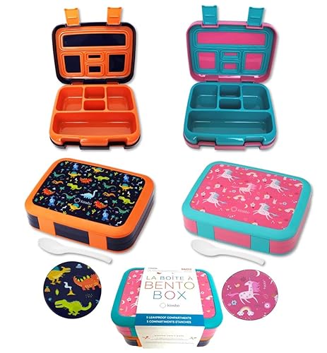 kinsho Bento Lunch Box for Kids Toddlers Boys Girls, 5