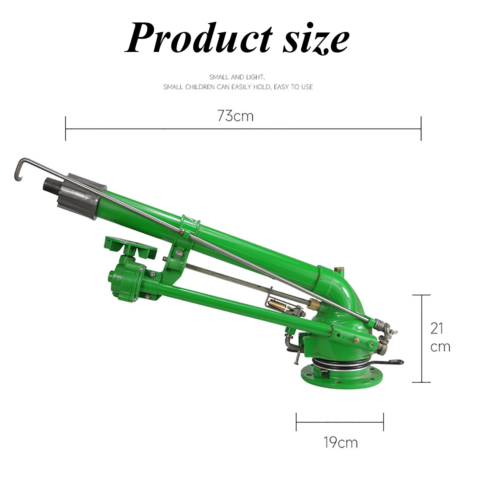 Pistola pulverizadora con manguera Boquilla, Rociador de riego, aspersor brazo basculante 360 ​​grados, rango 26-53M for agricultura