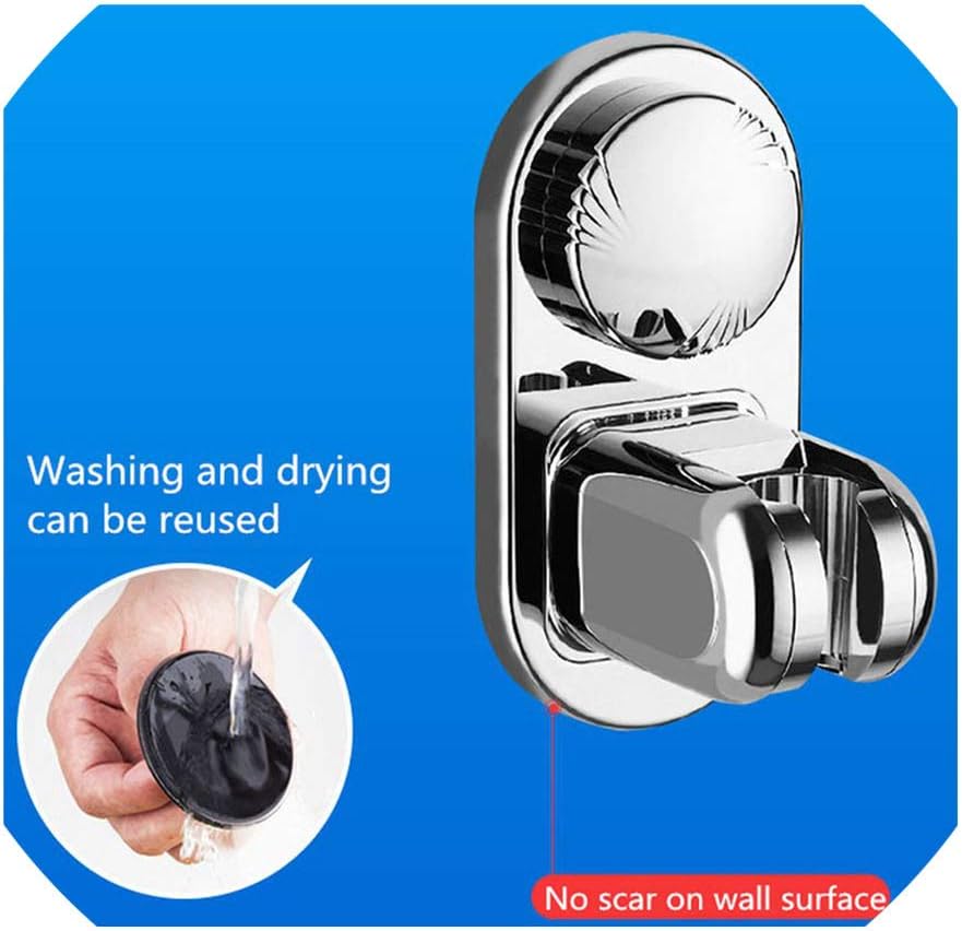 Shower Head Bracket Abs Chrome Bathroom Adjustable Shower Head Holder Strong Suction Cup Style