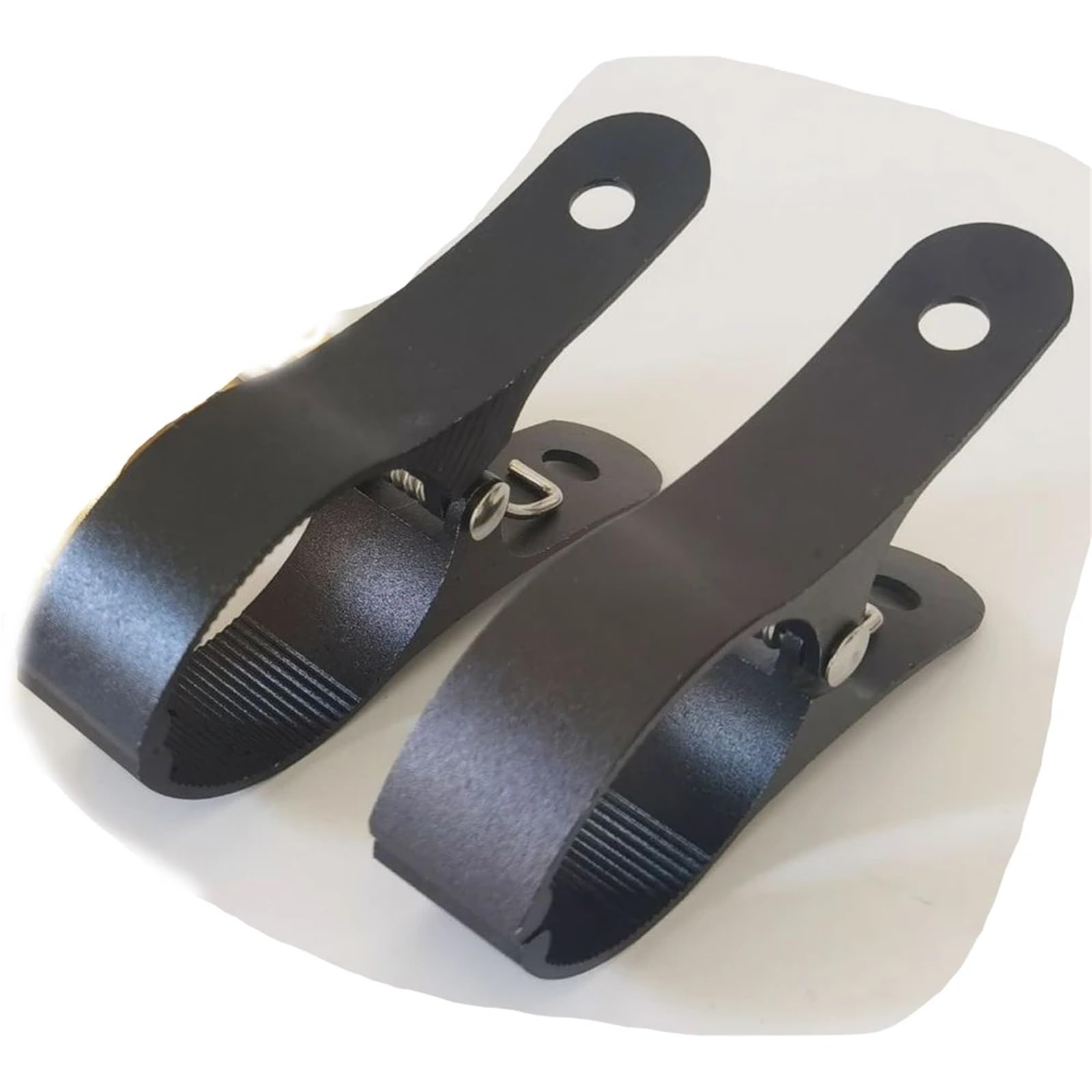 Mollette in legno, 6 pezzi, mollette per bucato, in lega di alluminio, mollette per asciugamani, ganci in metallo per sciarpe e scarpe (nero)