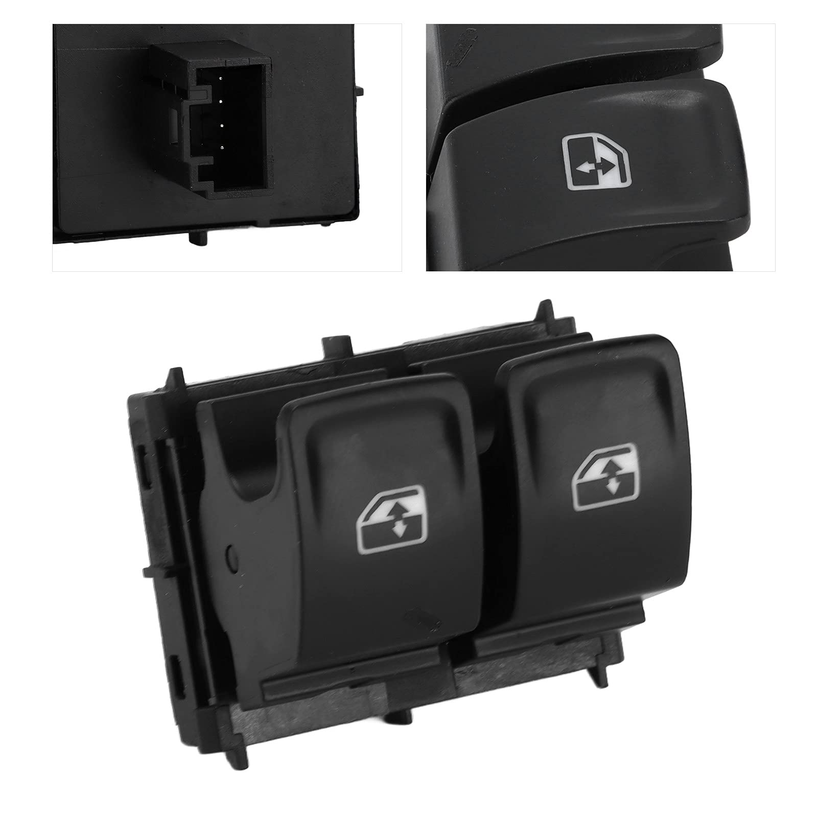 Akozon Commutateur de Fenêtre de Voiture, Interrupteur de Commande de Vitre électrique Remplacement de la Preuve de L'eau 5G0959858D Pour