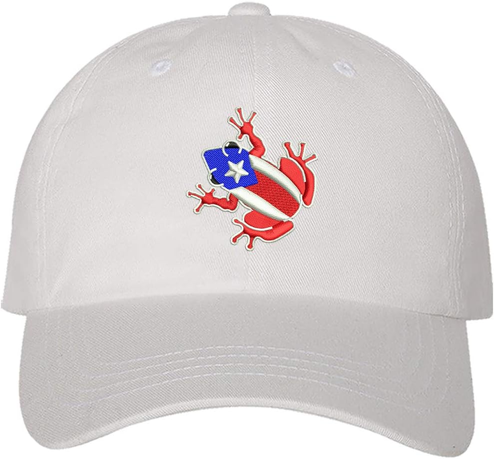 PRFCTO Coqui Puerto Rico Flag Unisex Baseball Hat - Coqui PR Flag Hat, Puerto Rican Hat