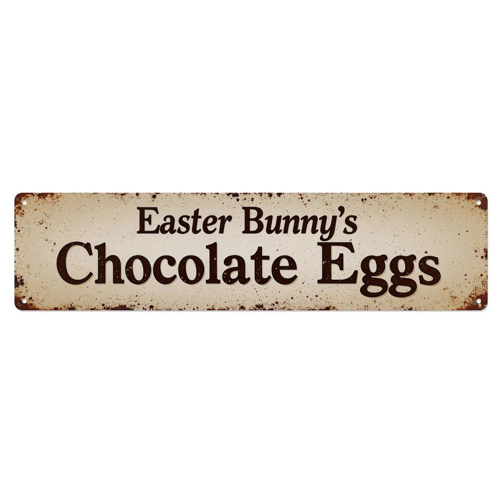 Easter Bunny S Chocolate Eggs Metal Tin Sign Plaque