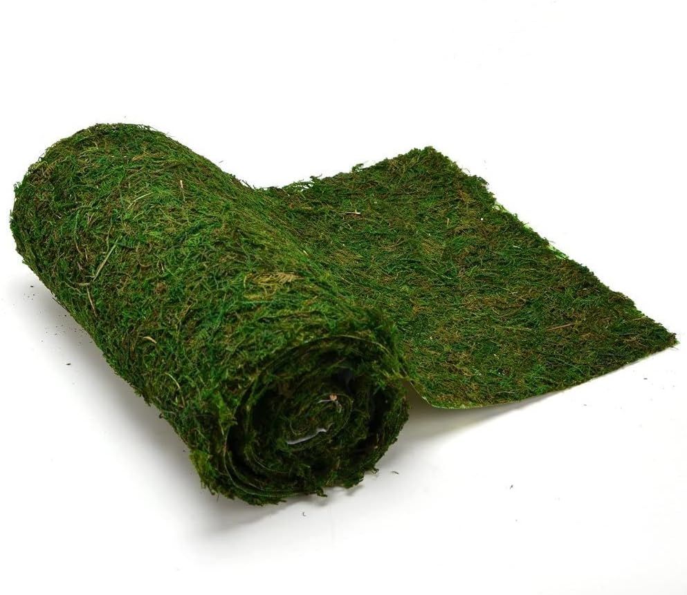 Dried Moss Table Runner for Party Garden Decoration, Dark Green 30cm X 180cm