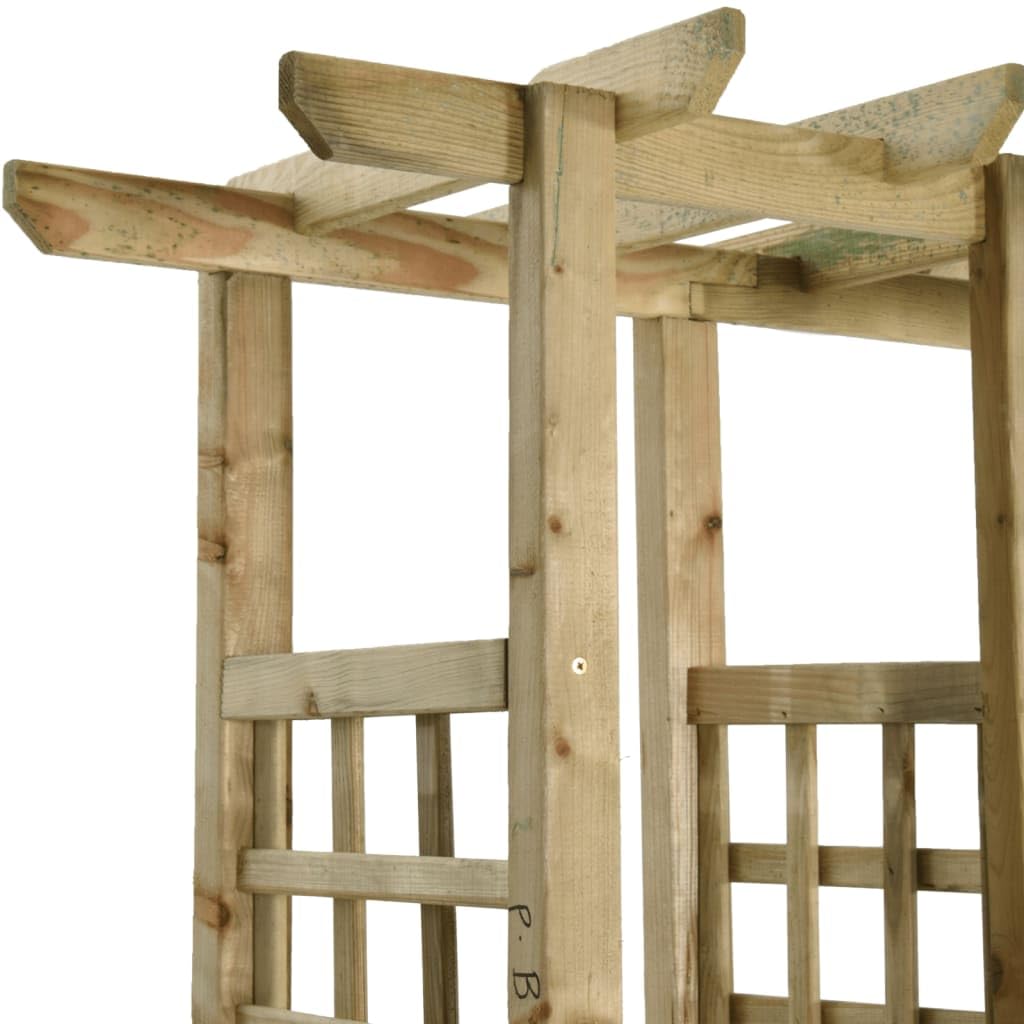 Générique Pergola de Jardin avec Banc et jardinières Bois de pin imprégné,Pelouses & Jardins,Vie en extérieur,Structures extérieures,Arches, treillages & pergolas de Jardin,Brun,71.56 KG,318565