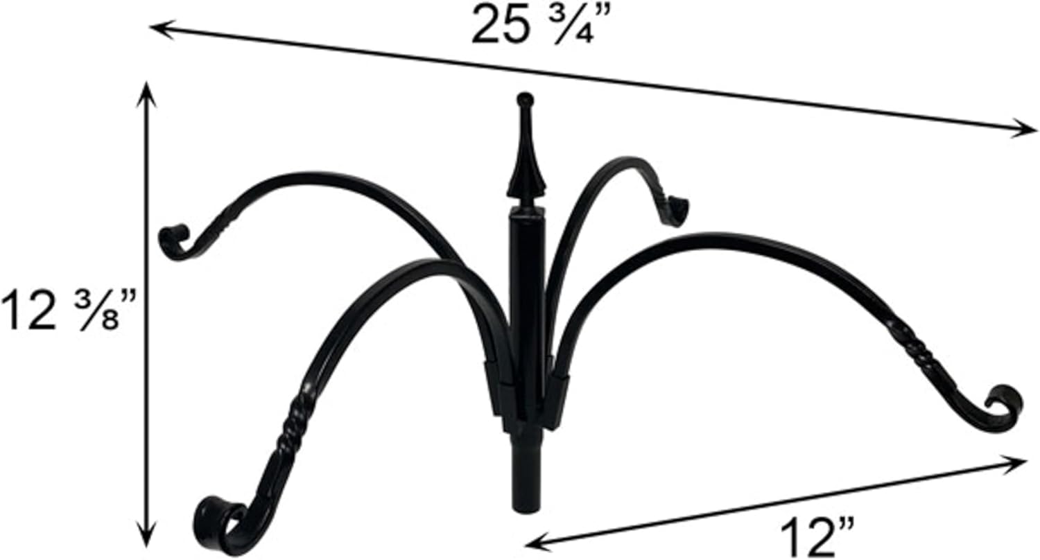 Erva LMQUAD 4 Arm Topper - Twisted Wrought Iron