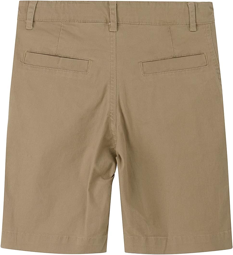 Spring&Gege Boys' Cotton Twill Flat Front Uniform Stretch Chino Shorts - Image 2