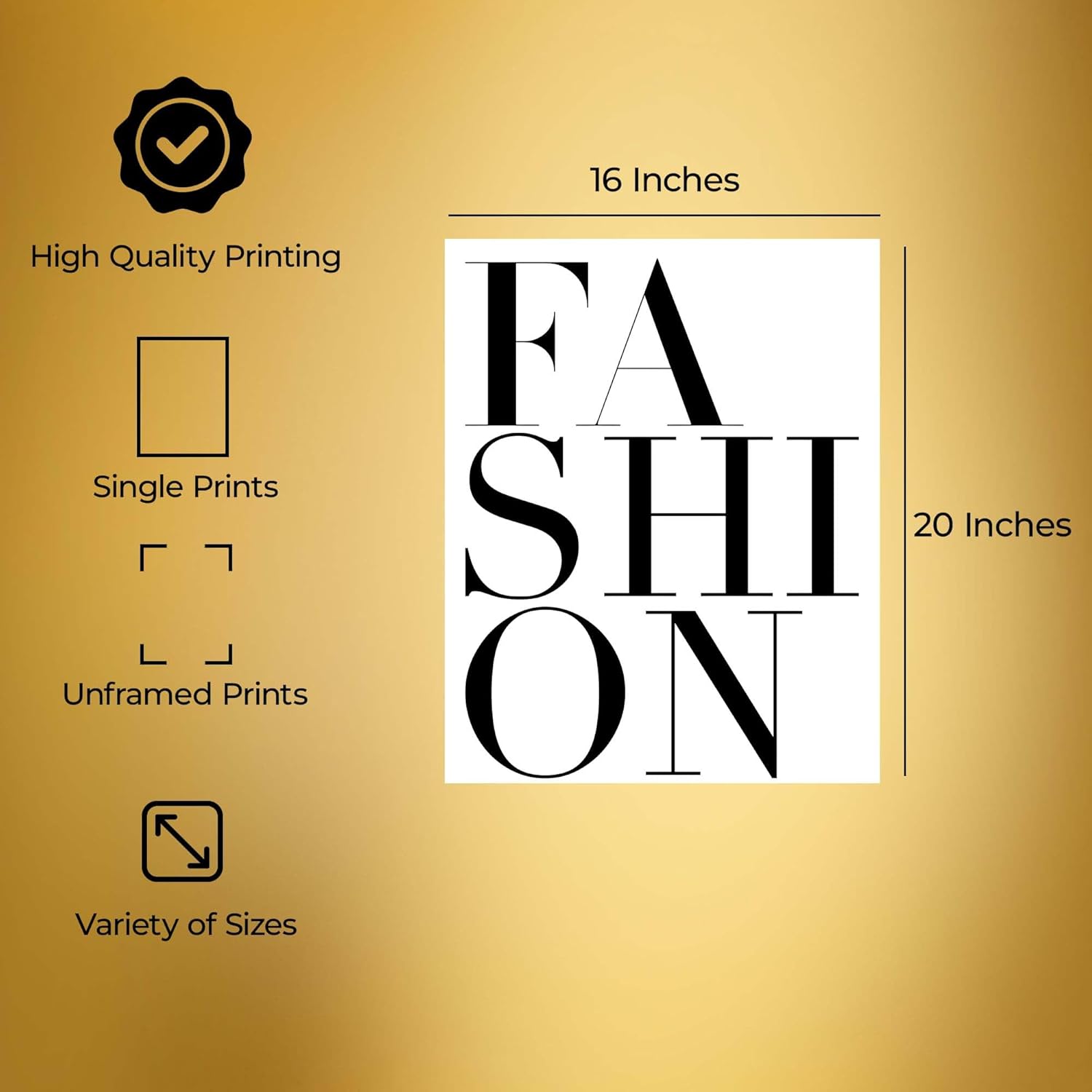 InkFlow Posters Fashion Poster - Chic and Stylish Wall Art for Home, Office, Bedroom, or Living Room Décor - Elegant and Trendy Statement Artwork Print - 16x20 Unframed Canvas Print