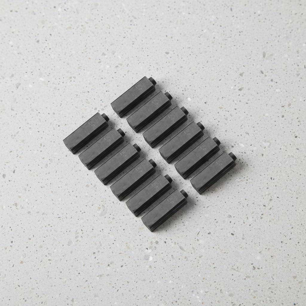Set 12 Spazzole Di Carbone Per Asciugacapelli – Dimensioni 4x5,5x17 Mm, Compatibili Con Motori Ad Ancora, Materiale In Carbonio Nero, Per Utensili Elettrici
