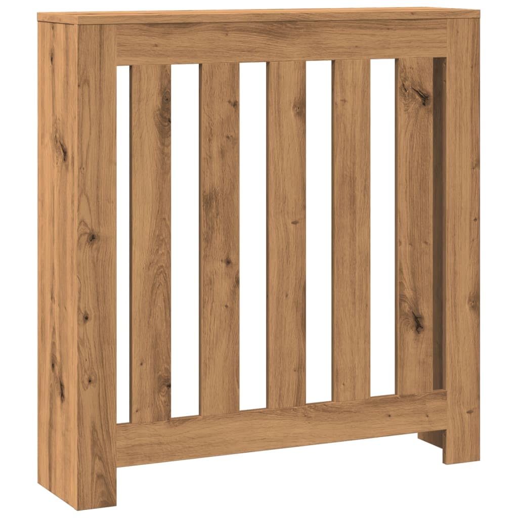 Brokky Copertura Termosifone Rovere Artigianale 78x20x82cm in Legno-Copritermosifone a Doghe Moderno ed Elegante per la Casa,in MDF e Acciaio