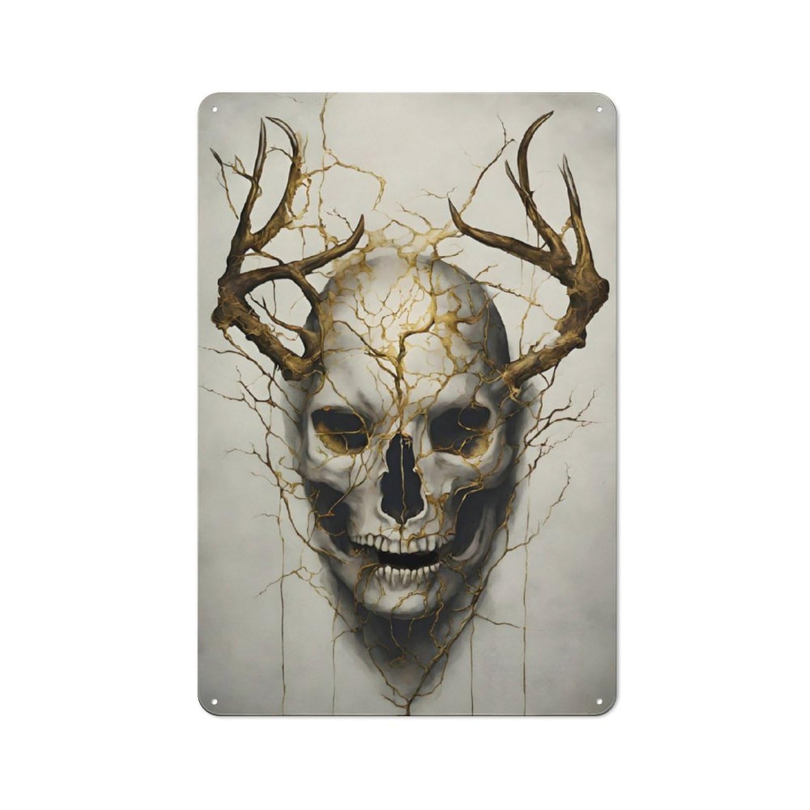 Junmoney Wendigo Mythology Poster Retro-Style Tin Sign 30X20cm Featuring For Home Bar Wall, For Garage, Workshop And Man Cave Decoration