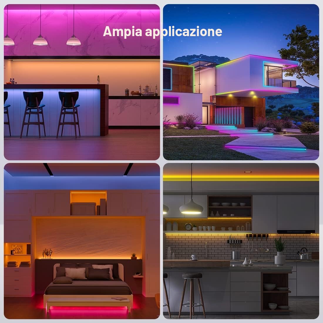 SEZO Profilo LED in Silicone T1212 3M Senza Macchie per Strisce LED Flessibili da 5-7mm IP67 Impermeabile 12 x 12mm Illuminazione a 120° (Senza Striscia LED)