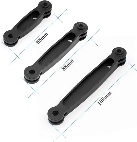 Miniatura 3 de Brazo de aleación de aluminio con pivote de extensión 3 en 1 – Soporte monopod ajustable para GoPro 11/10/9/8/7/6/5 Negro, Sesión 5/4 Cámara de