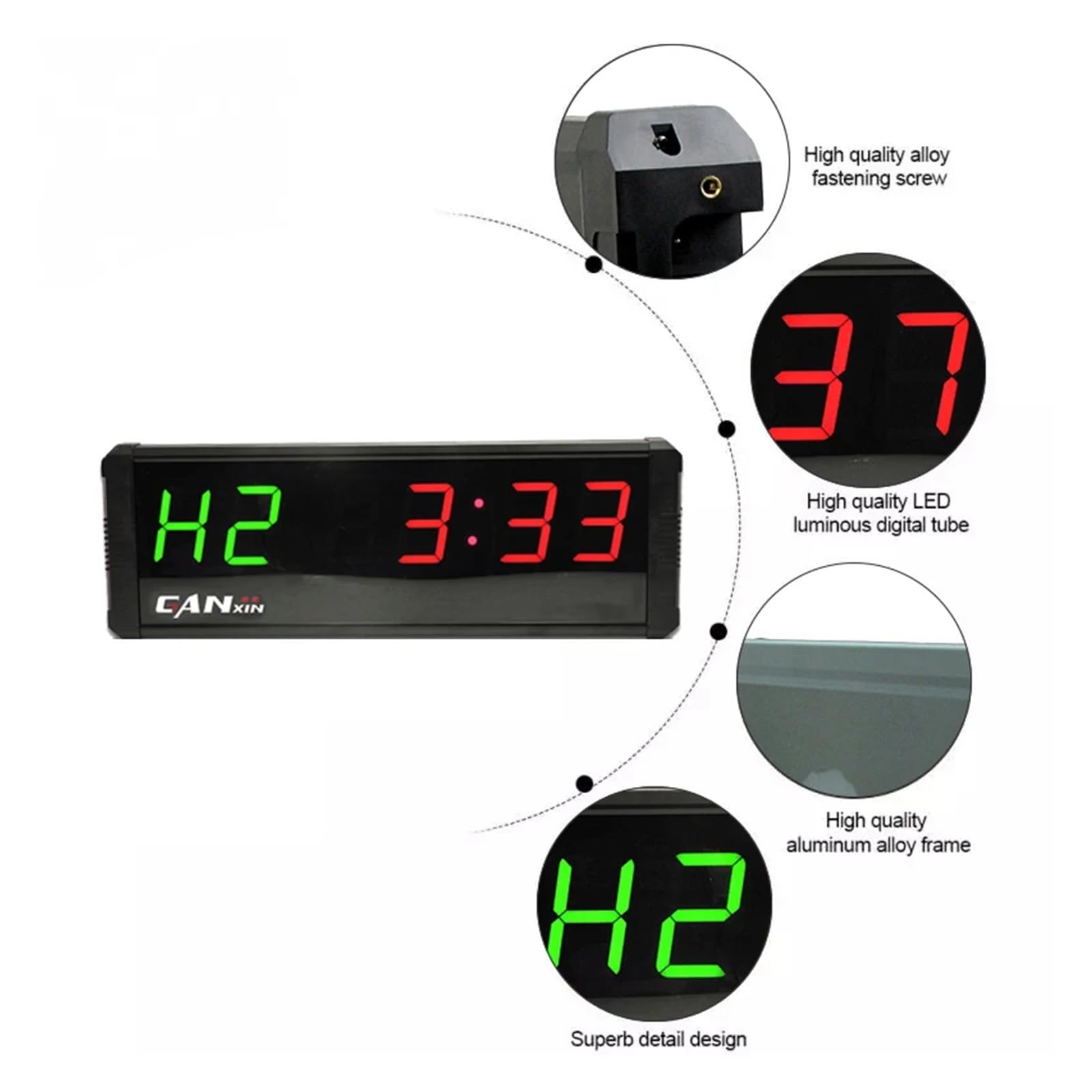 4" Plus Design personalizzato novità LED timer digitale da palestra fitness comodo e facile usare