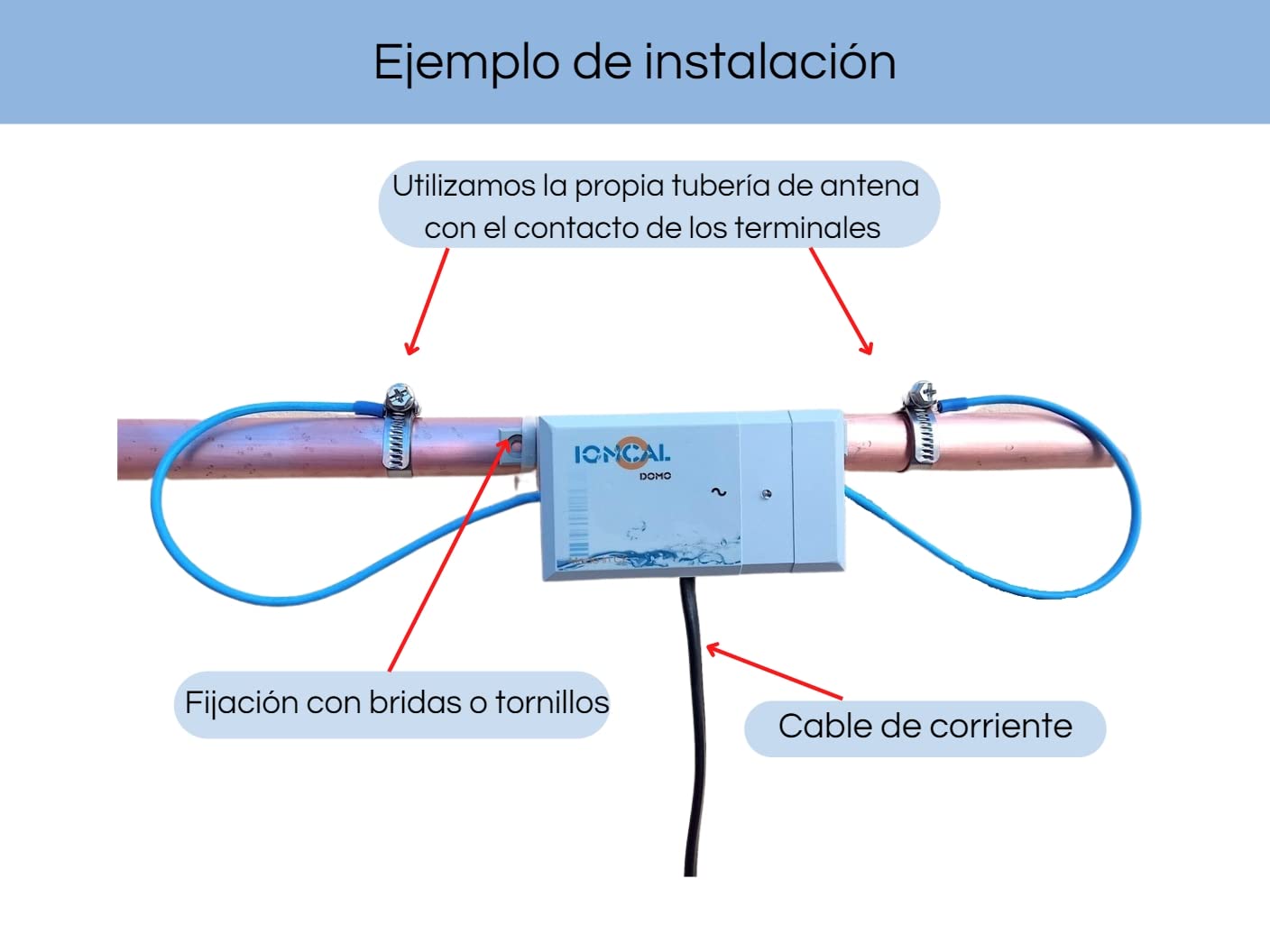 Descalcificador electrónico, ecológico y sin sal para el hogar | Elimine los problemas de cal y ahorre un 60% | Sin mantenimiento | Protege tuberías y electrodomésticos | Garantía 10 años