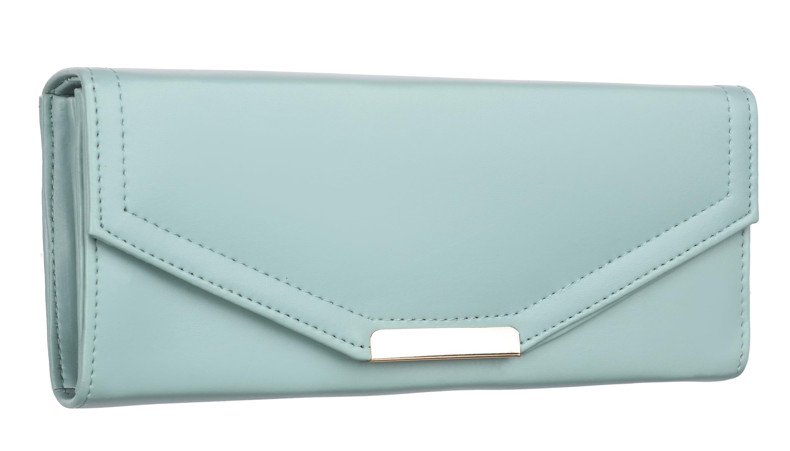 ll leather land designer bags Leather Land Women's Vegan Leather Wallet Clutch In Buckle Fitting, 3 Multiple Zip Compartments, Water Proof-picture-50