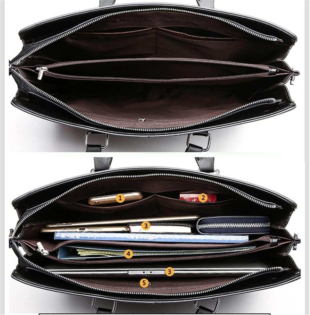 Men Business Briefcase Male Shoulder Corssbody Bag Casual Messenger Bag Laptop Handbag Travel Bag Black