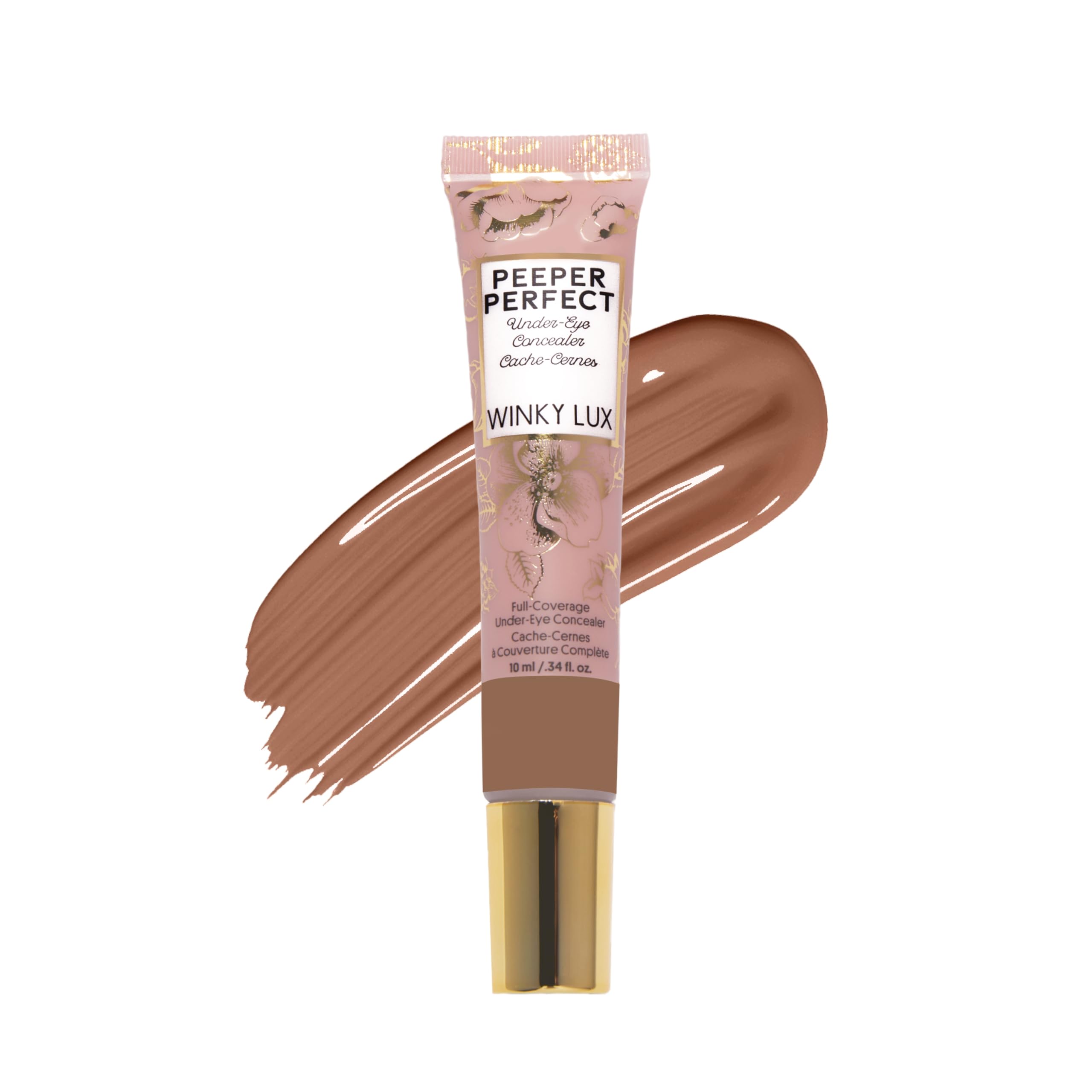 Winky Lux Peeper Perfect Under Eye Concealer, Concealer Makeup and Under Eye Primer, Full Coverage Concealer and Under Eye Color Corrector for Dark Circles, Deep