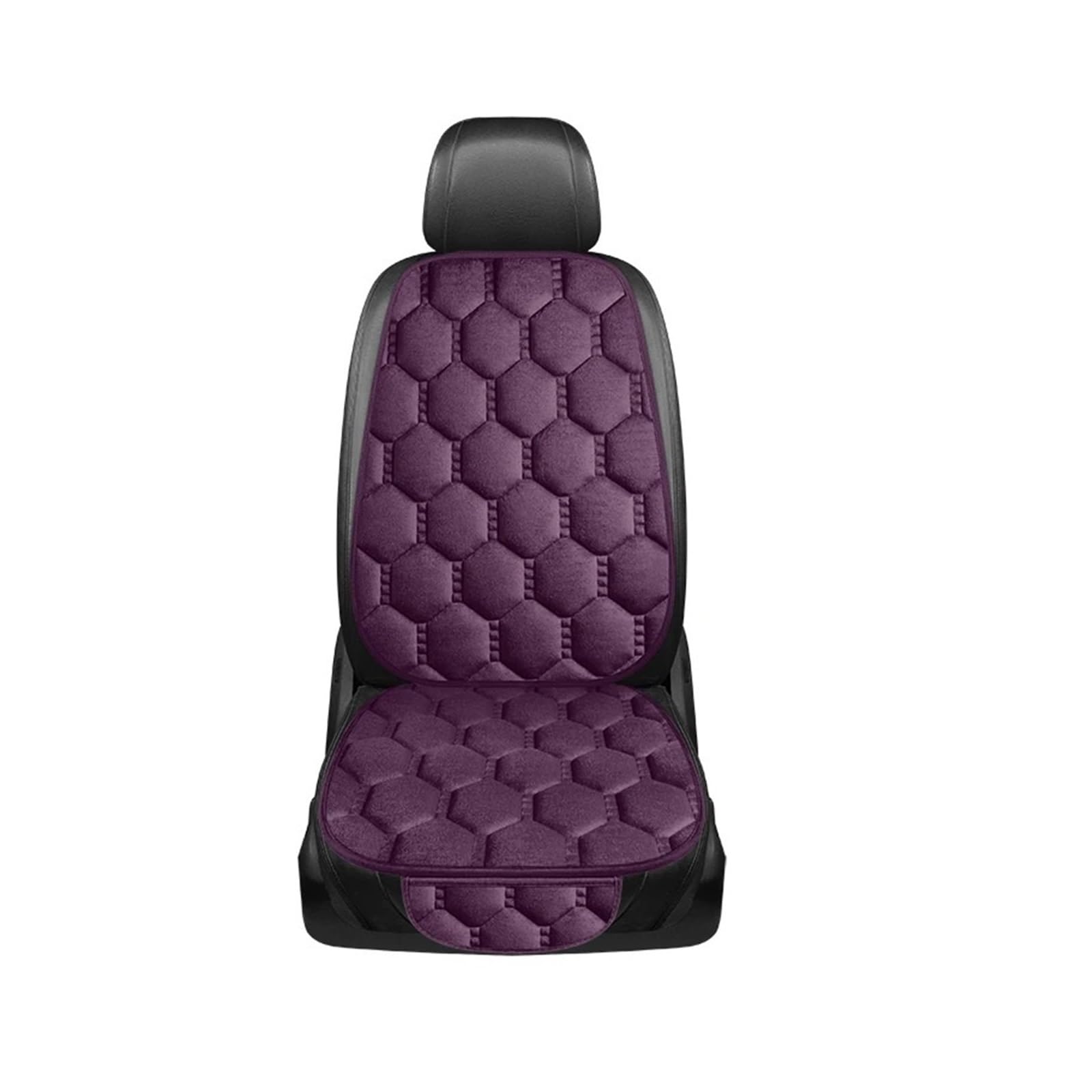 EDXNCVVM Winter Warm And Thick Velvet Car Chair Cushion Four Seasons Universal Single Chair Small Three Piece Plush Warm Five Chair Anti Sli(CHERRY)