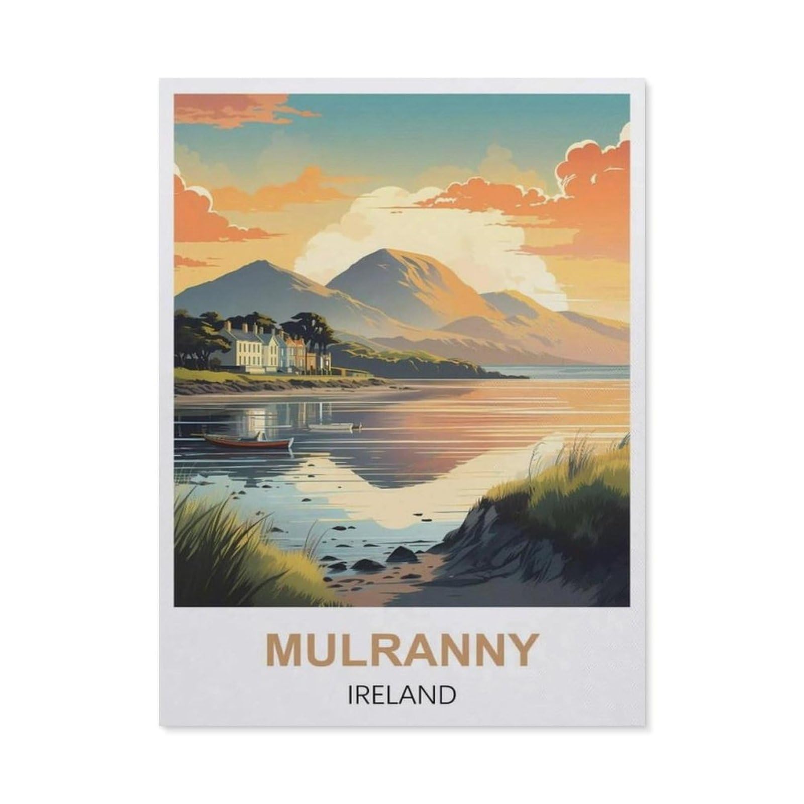 YYHMKBYY，Mulranny Ireland，Puzzle 1000 Pieces Of Paper Puzzles Suitable For Adults Children Families Stress Relief Puzzle Games（38x26cm）-S37