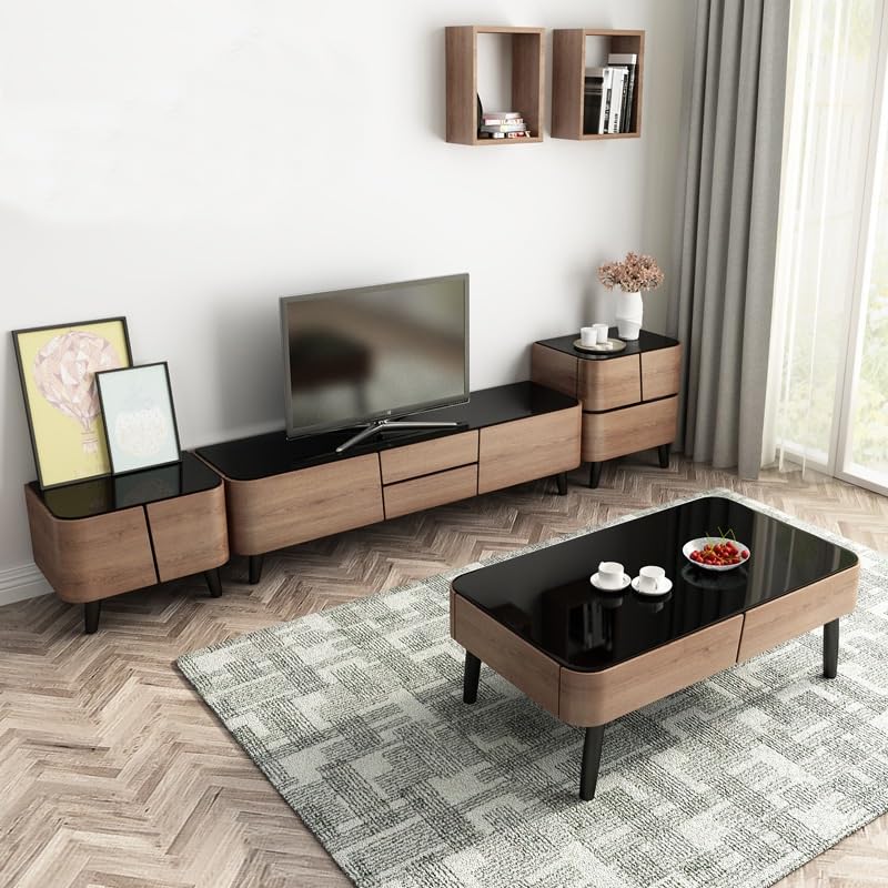 Image of Living Room Coffee Table Small Living Room Coffee Table Nordic Glass Coffee Table Simple Modern Storage Tea Table Small Side Table for Small Spaces