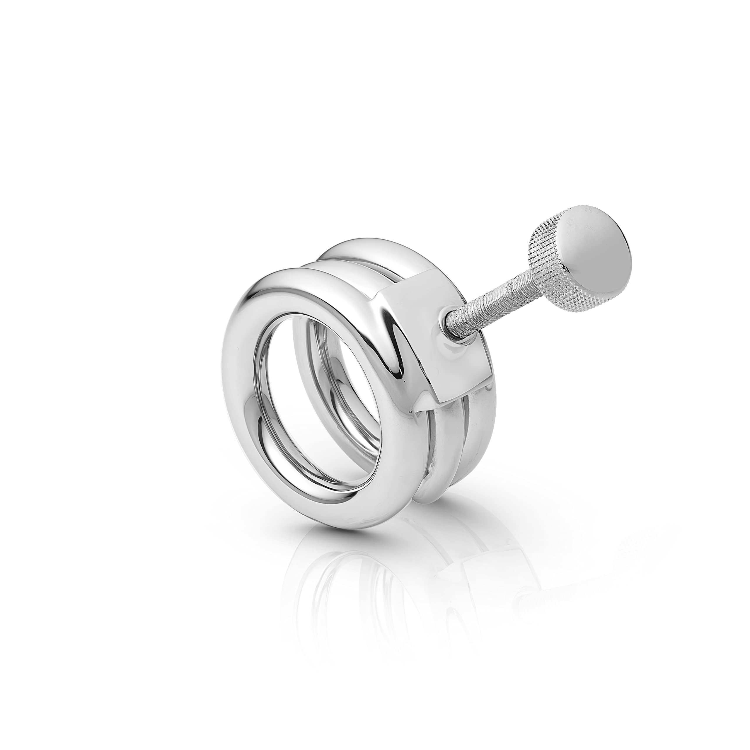 Anello per testicoli in metallo con spremiagrumi per testicoli, CBT SM Bondage, giocattolo erotico per uomini (35 mm)