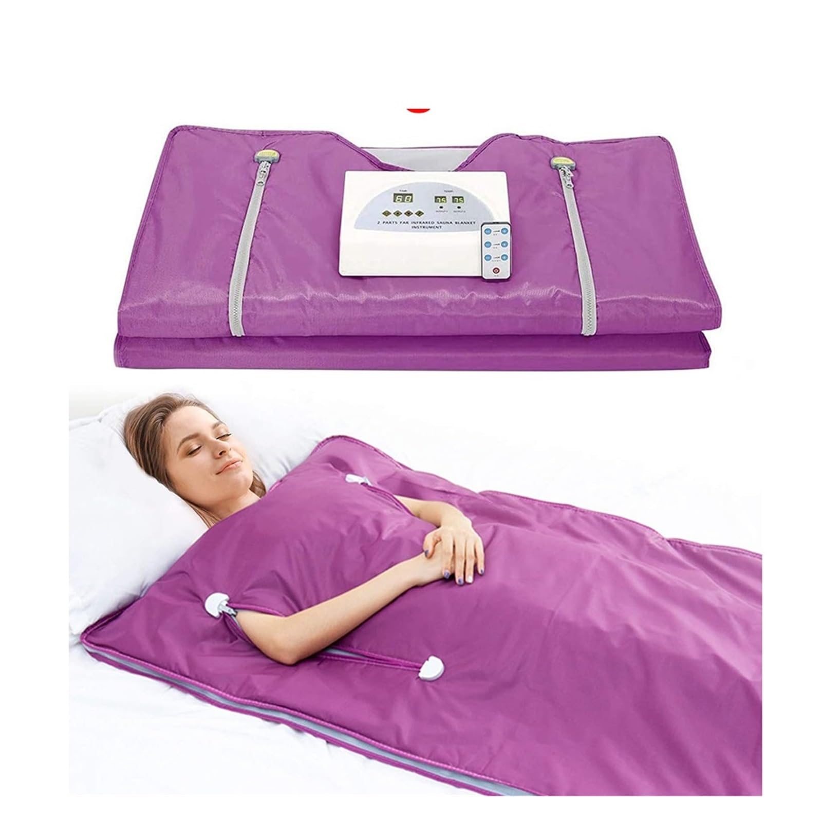 Namiot Saunowy, Profesjonalny wyszczuplający koc do sauny, wodoodporny koc grzewczy do sauny odchudzającej do domowego salonu spa(PURPLE)