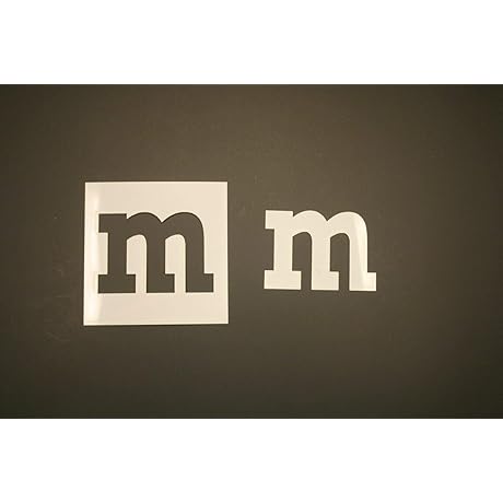 4" Lower Case Letter M Reusable Mylar Stencil for Art Supplies Crafts & Painting